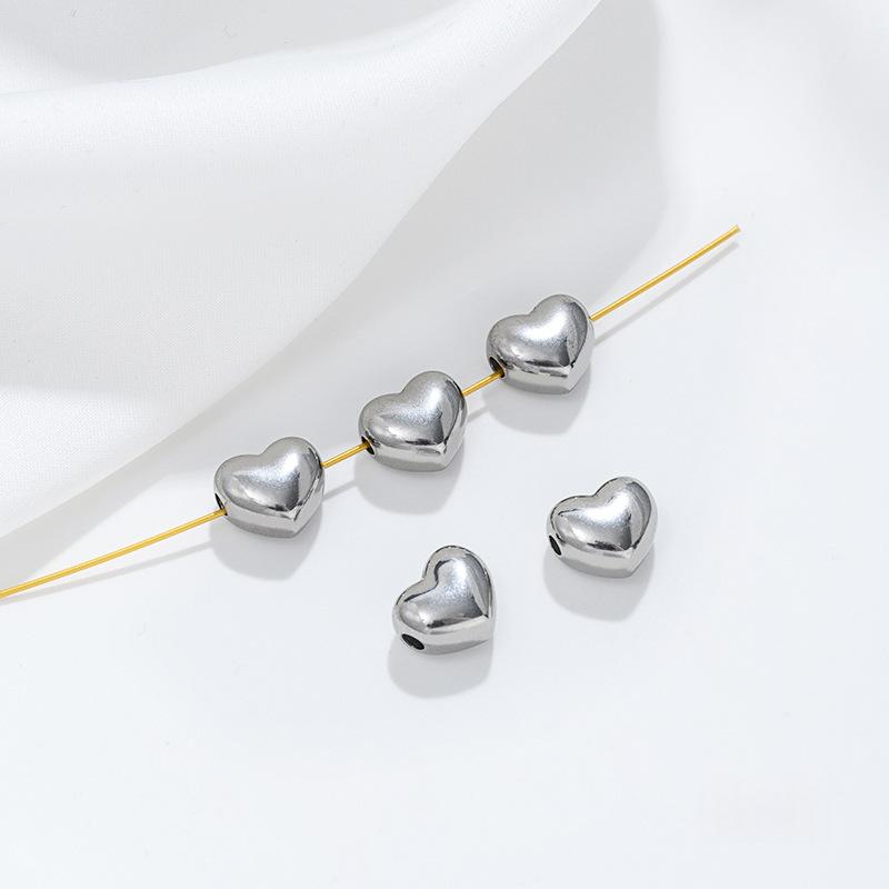 Double-sided Heart Spacer Pendant for DIY Jewelry Bracelets