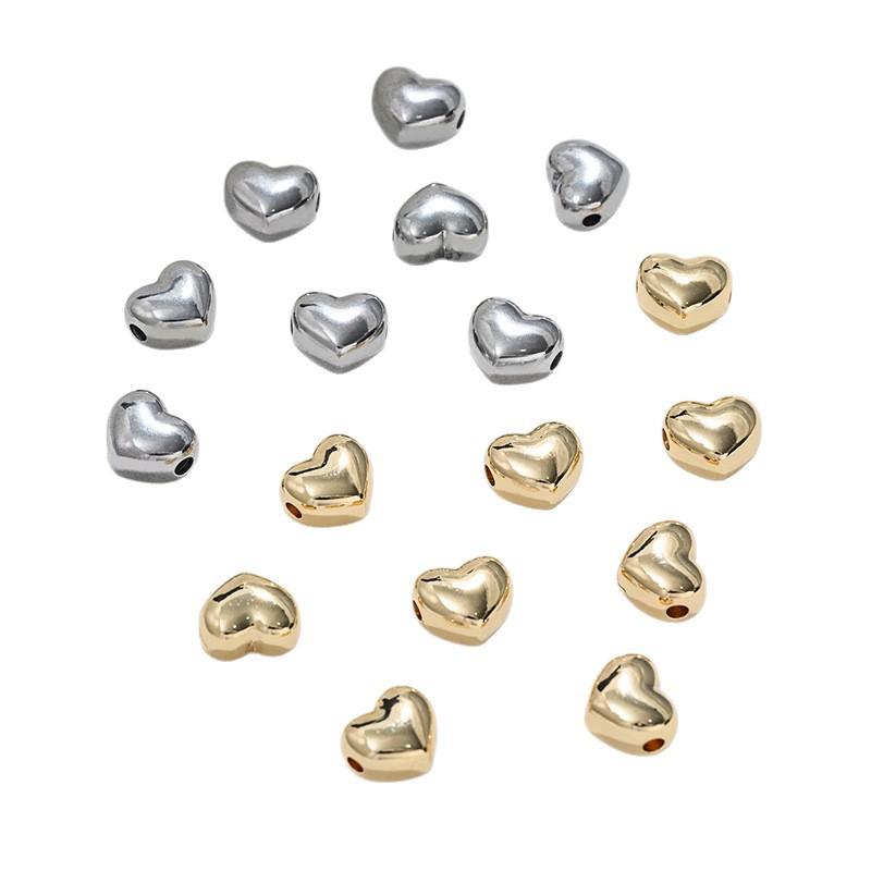 Double-sided Heart Spacer Pendant for DIY Jewelry Bracelets