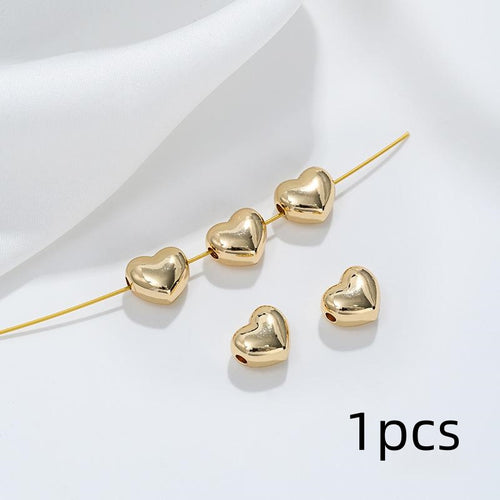 Double-sided Heart Spacer Pendant for DIY Jewelry Bracelets