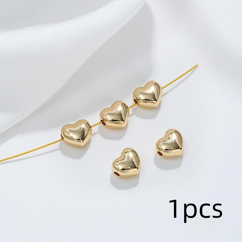 Double-sided Heart Spacer Pendant for DIY Jewelry Bracelets