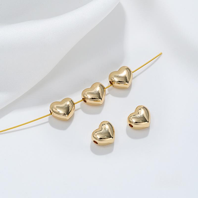 Double-sided Heart Spacer Pendant for DIY Jewelry Bracelets
