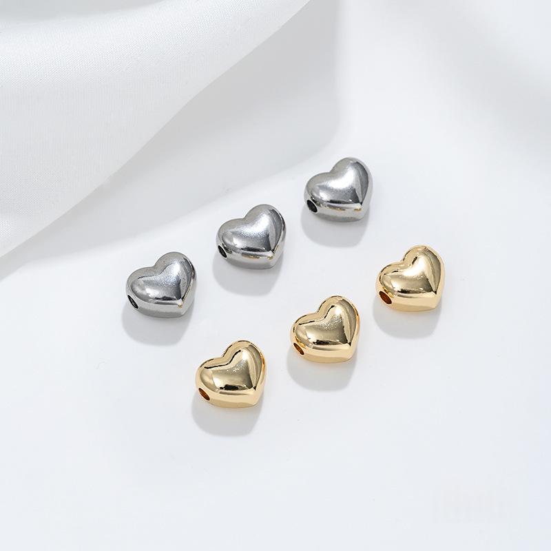 Double-sided Heart Spacer Pendant for DIY Jewelry Bracelets