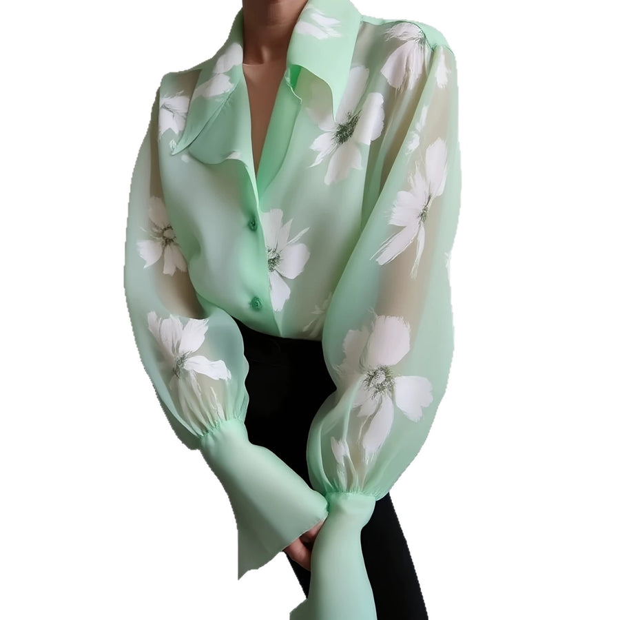 Elegant Floral-print Blouse for Women - Chic & Stylish