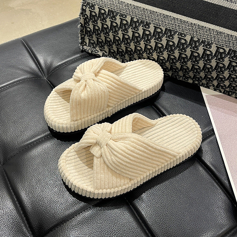 Womens Cross-strap Flat Slide Sandals with Yoga Strap
