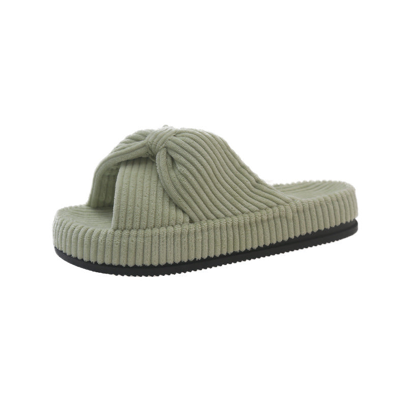 Womens Cross-strap Flat Slide Sandals with Yoga Strap