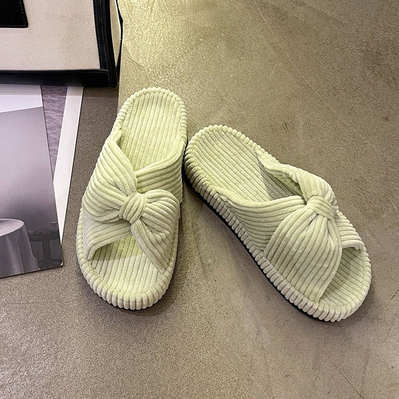 Womens Cross-strap Flat Slide Sandals with Yoga Strap