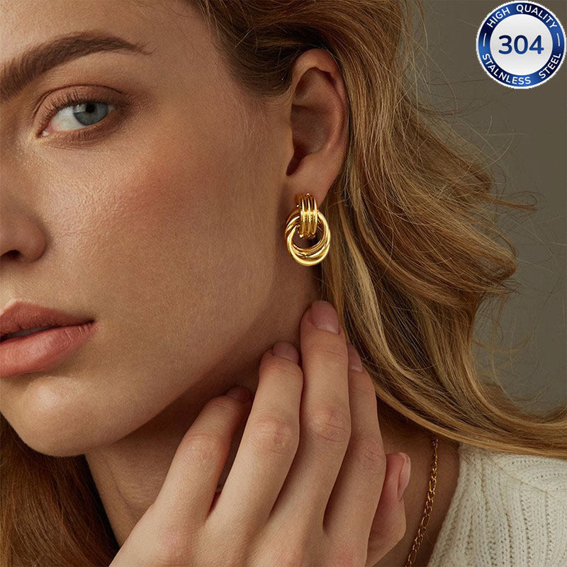 Stainless Steel Best-selling Double-knot Earrings for Every Occasion