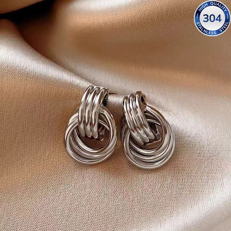 Stainless Steel Best-selling Double-knot Earrings for Every Occasion