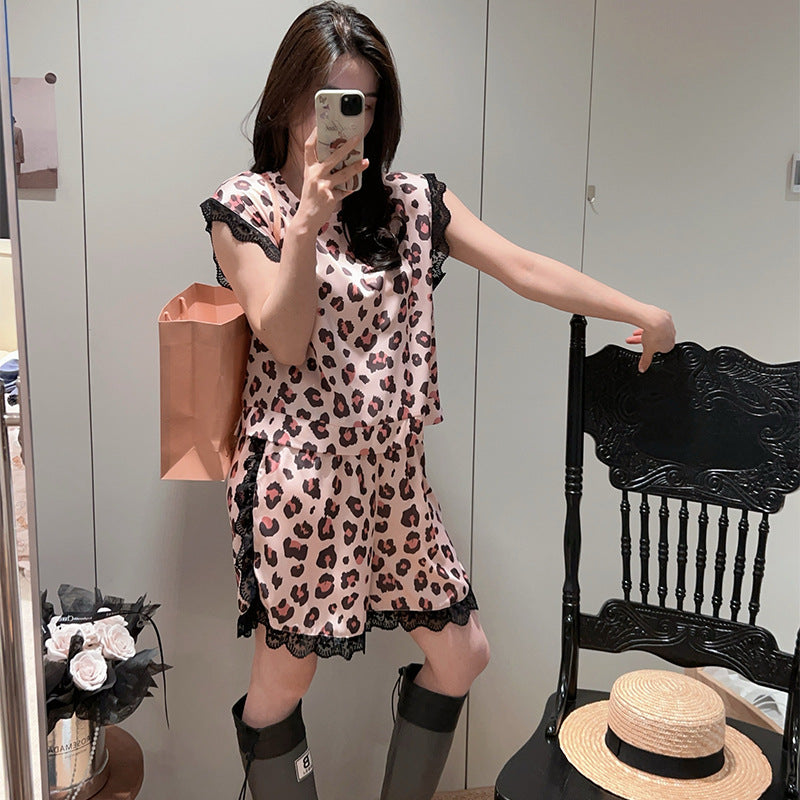 Korean-style Sexy Ice-silk Pajamas for Women - Summer Comfort