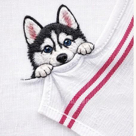 Kitchen Hand Towel with Adorable Animal Embroidery