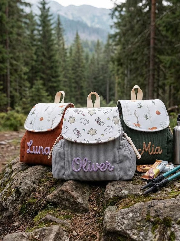 Personalized Hand-embroidered Lightweight Backpack
