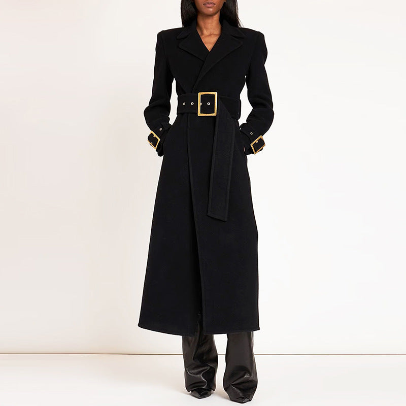 New Fallwinter Long Casual Wool Trench Coat for Style