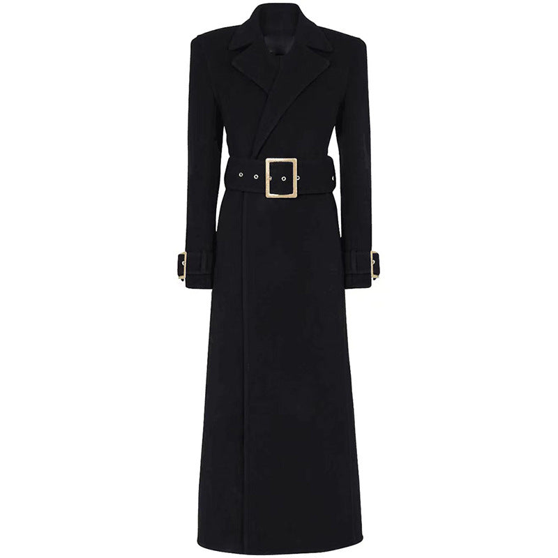 New Fallwinter Long Casual Wool Trench Coat for Style