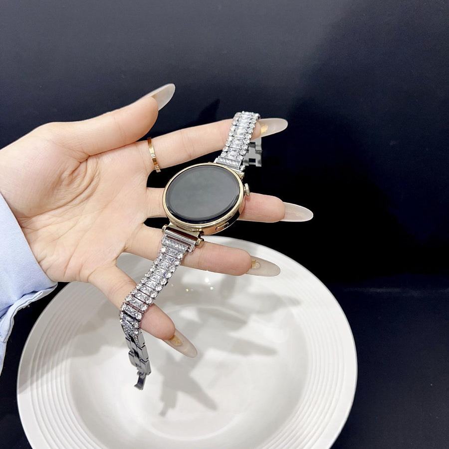Shiny Zircon Metal Watch Band for Apple Watch Series 10 11 Ultra