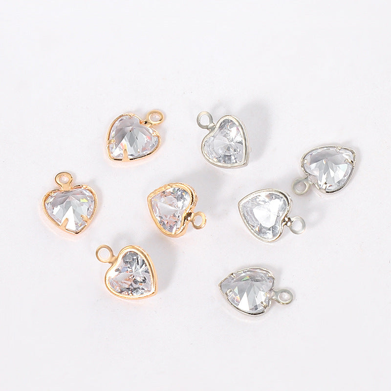 Geometric Zircon Bezel Set Pendant - Gold Plated Charm