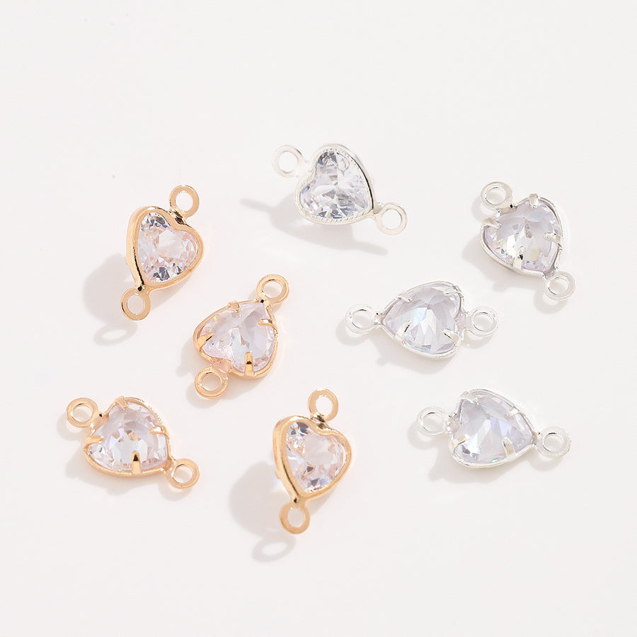 Geometric Zircon Bezel Set Pendant - Gold Plated Charm