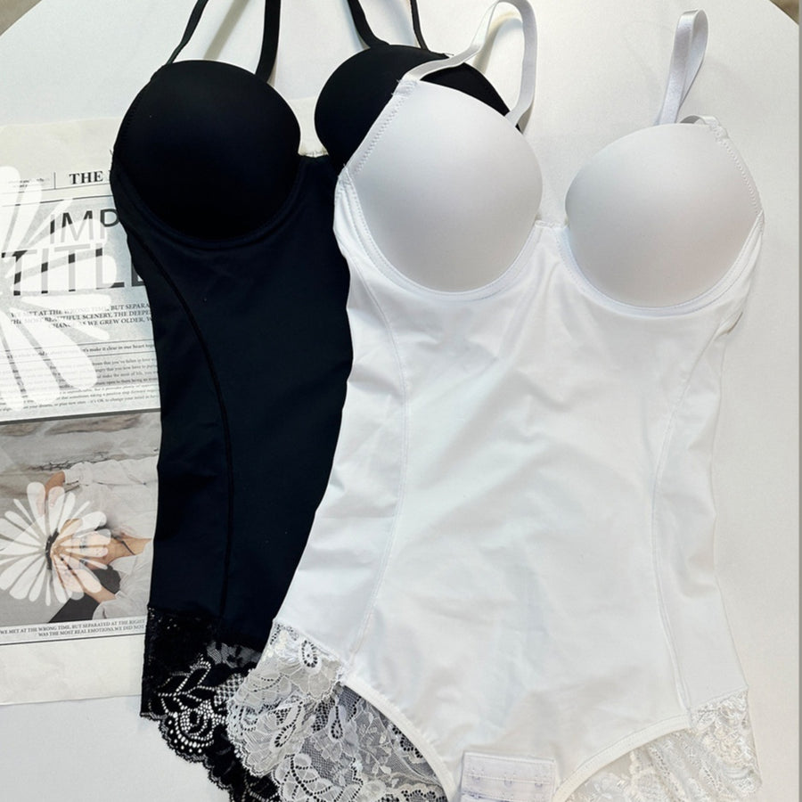 Full-zip Non-snagging Underwire-Enhanced Bodysuit