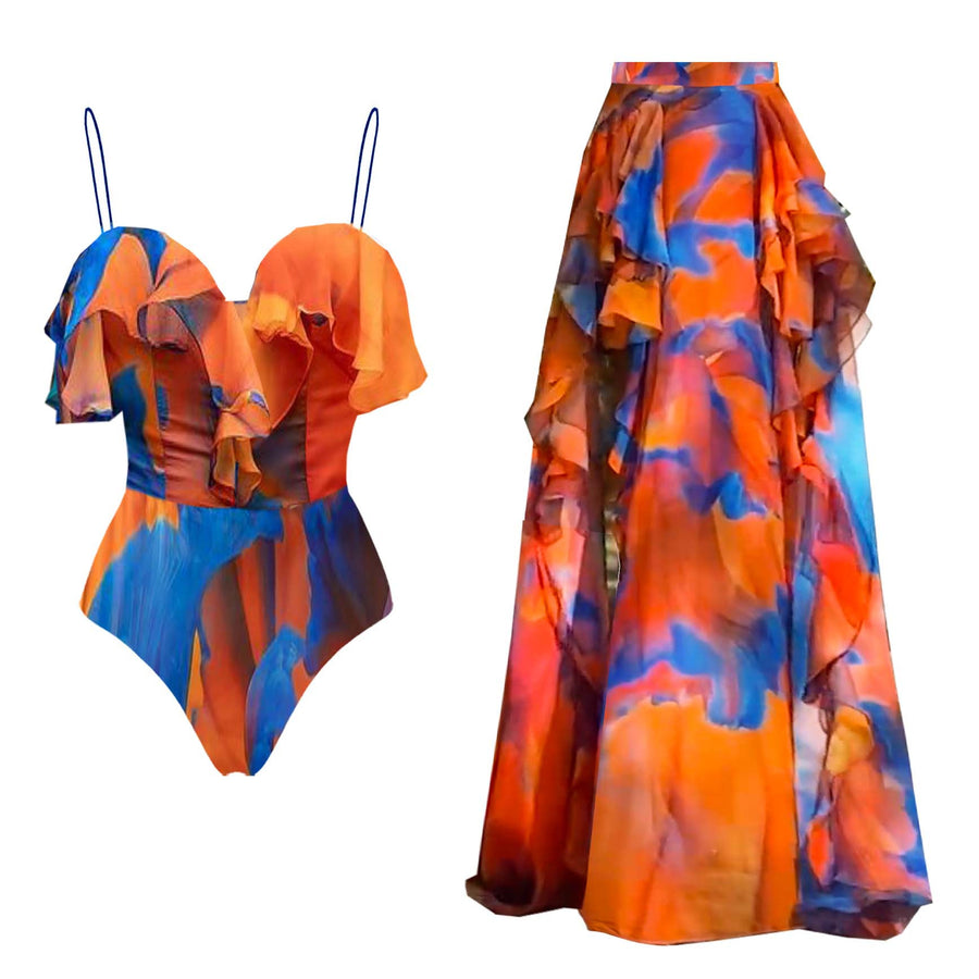 Womens One-Piece Swimsuit Beach Vacation Set - Stylish & Comfortable
