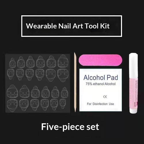 Five-piece Portable Wooden Stick Set for Wearable Nail Kits