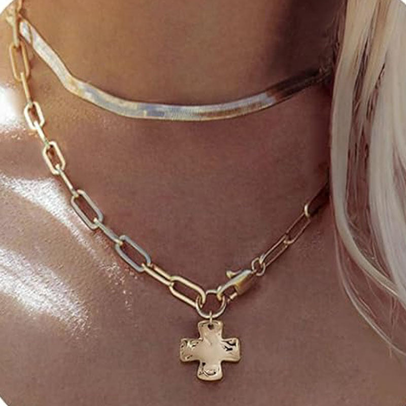 Personalized Hammered Texture Fashion Jewelry Necklace