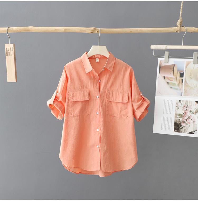 Korean-style Solid-color Blouse for Age-Reducing Elegance