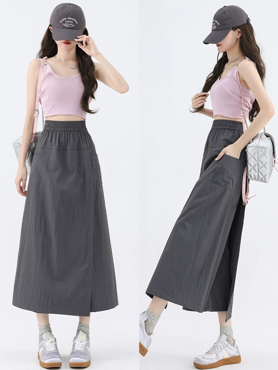 Quick-drying Workwear Skort - Womens Wide-leg Pants