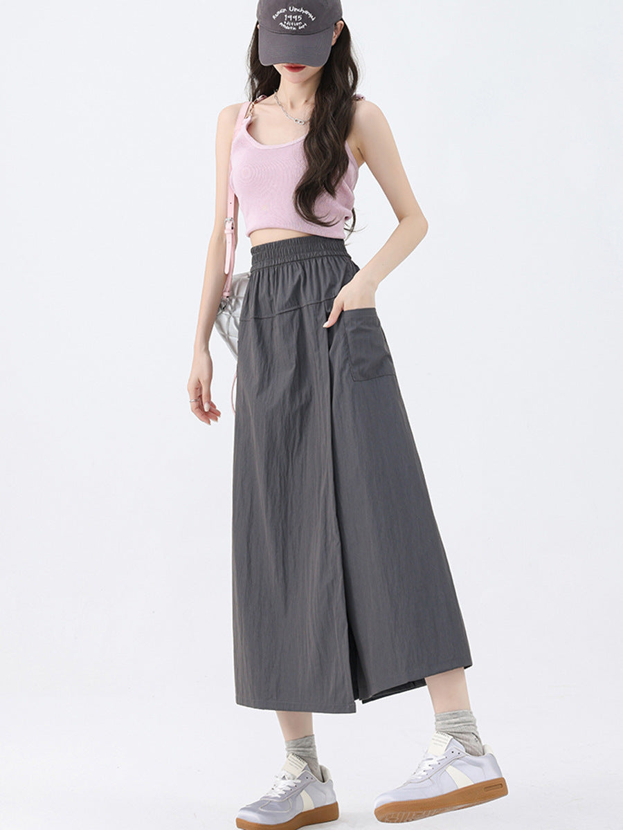 Quick-drying Workwear Skort - Womens Wide-leg Pants