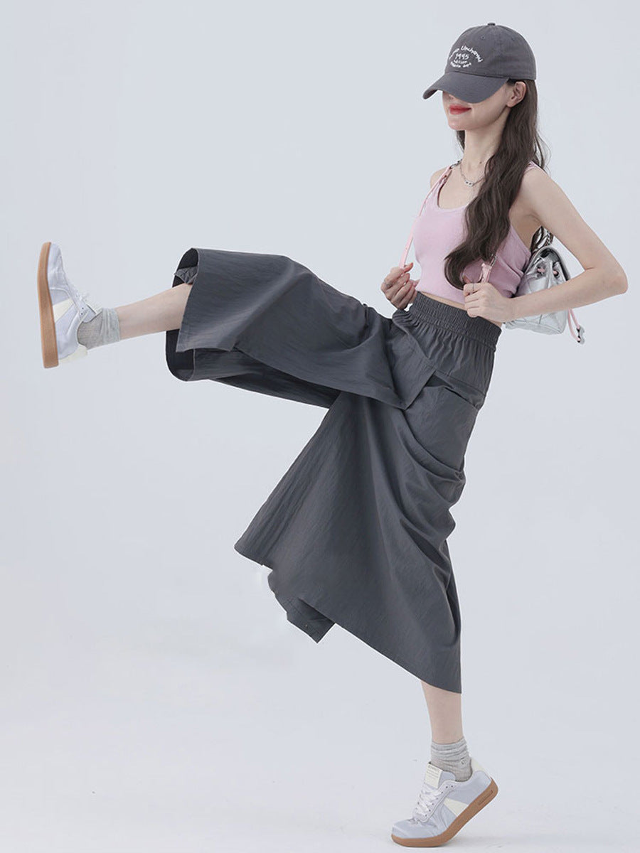 Quick-drying Workwear Skort - Womens Wide-leg Pants