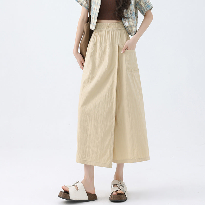 Quick-drying Workwear Skort - Womens Wide-leg Pants