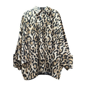 Chic Striped Blouse with Lapel & Long Sleeves for Women