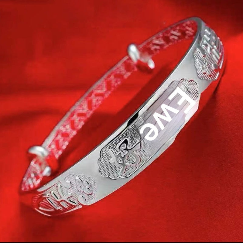 S999 Sterling Silver Women's Bracelet - Elegant & Timeless