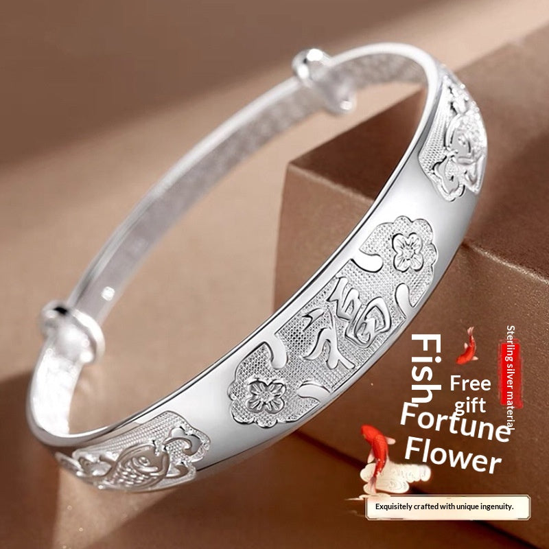 S999 Sterling Silver Women's Bracelet - Elegant & Timeless