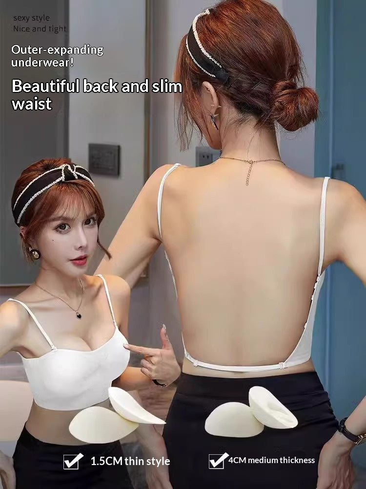 A Beautiful Back Bra for Liquid Foundation Application