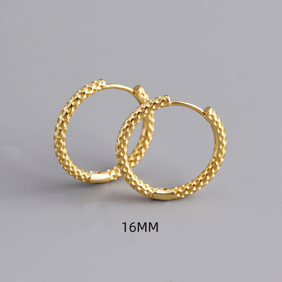 Circle and Polka-Dot High-End S925 Sterling Silver Ear Clips