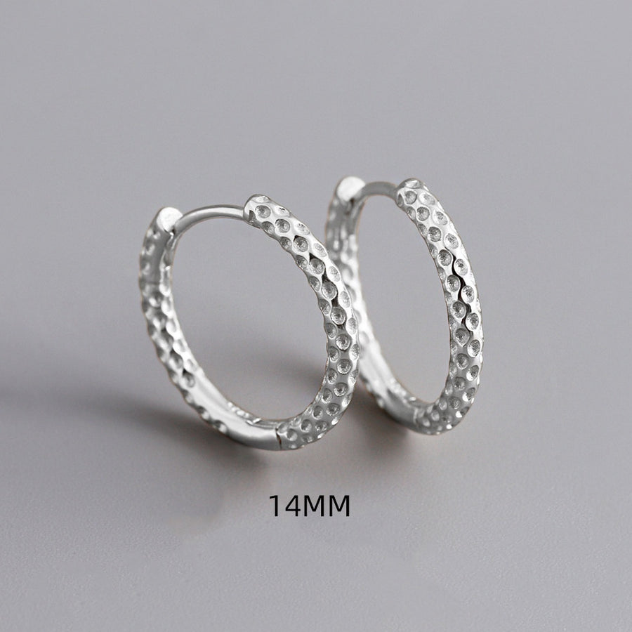 Circle and Polka-Dot High-End S925 Sterling Silver Ear Clips