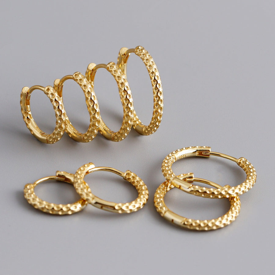 Circle and Polka-Dot High-End S925 Sterling Silver Ear Clips