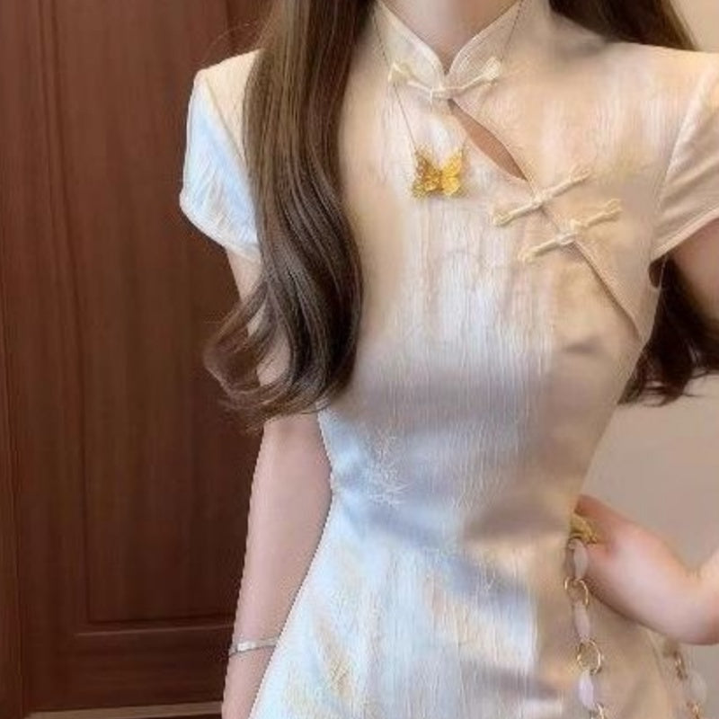 Elegant New Chinese-style Cheongsam Maxi Dress for Women