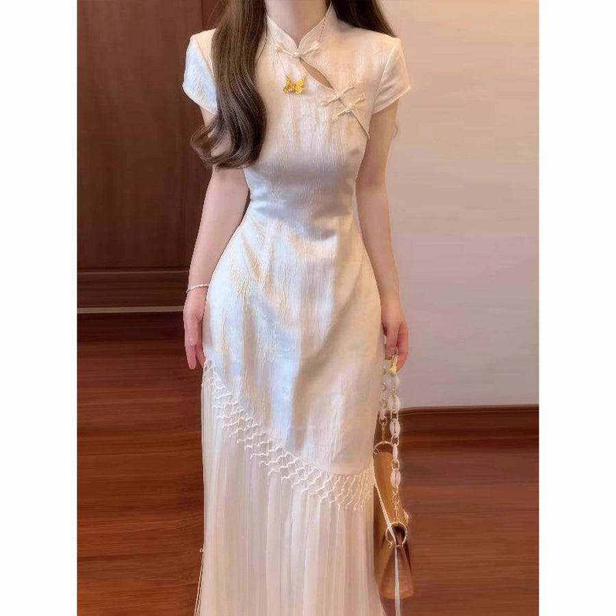 Elegant New Chinese-style Cheongsam Maxi Dress for Women