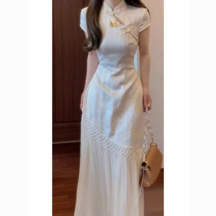 Elegant New Chinese-style Cheongsam Maxi Dress for Women