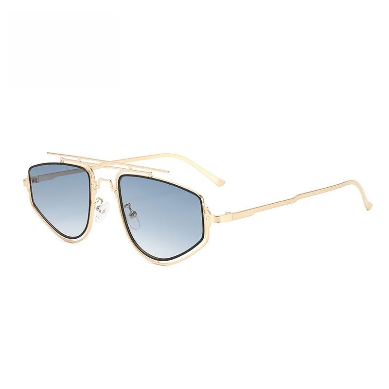 Retro Double Frame Sunglasses - Unisex UV Protection Eyewear
