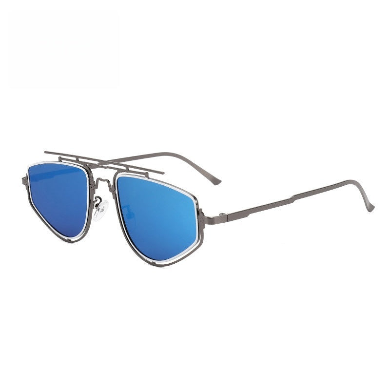 Retro Double Frame Sunglasses - Unisex UV Protection Eyewear