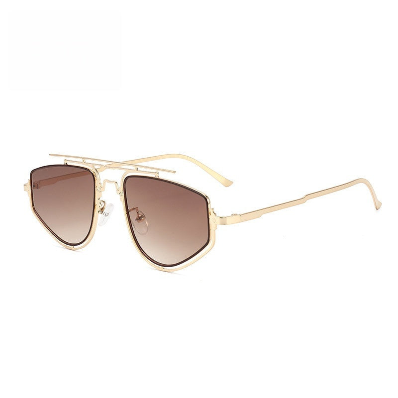 Retro Double Frame Sunglasses - Unisex UV Protection Eyewear