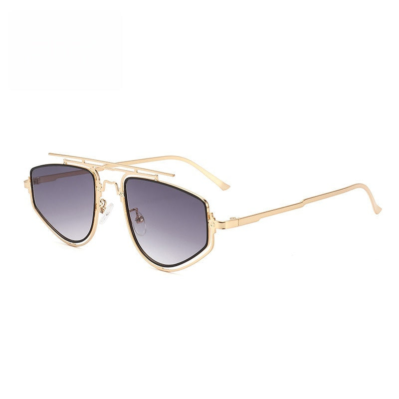 Retro Double Frame Sunglasses - Unisex UV Protection Eyewear