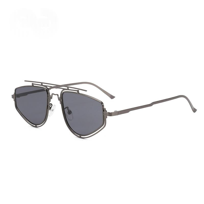 Retro Double Frame Sunglasses - Unisex UV Protection Eyewear