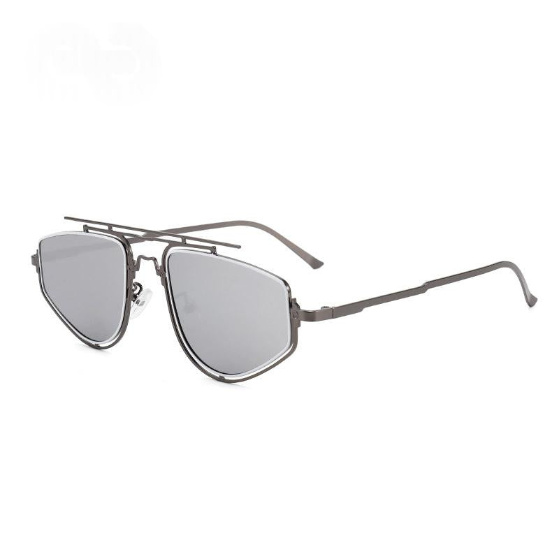 Retro Double Frame Sunglasses - Unisex UV Protection Eyewear