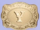 Stylish English Letter Belt Buckle Embossed Copper Necklace