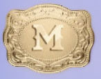 Stylish English Letter Belt Buckle Embossed Copper Necklace