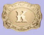 Stylish English Letter Belt Buckle Embossed Copper Necklace