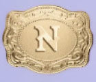 Stylish English Letter Belt Buckle Embossed Copper Necklace