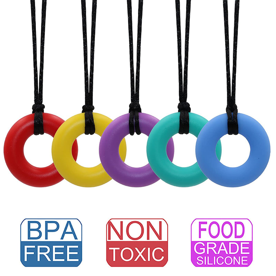 Sensory Chewable Pendant Necklace Toy for Calm Focus